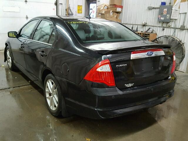 3FAHP0JA9BR279821 - 2011 FORD FUSION SEL BLACK photo 3