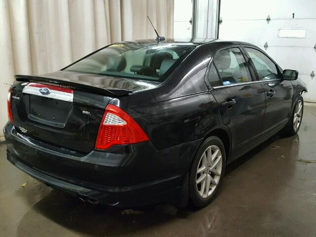 3FAHP0JA9BR279821 - 2011 FORD FUSION SEL BLACK photo 4