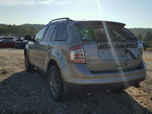 2FMDK48C78BB24788 - 2008 FORD EDGE SEL SILVER photo 3