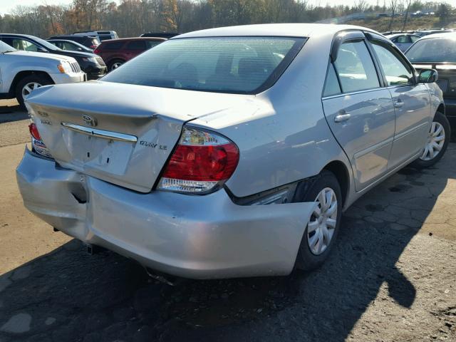 4T1BE32K25U035533 - 2005 TOYOTA CAMRY LE SILVER photo 4