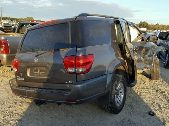 5TDZT34A05S258350 - 2005 TOYOTA SEQUOIA SR GRAY photo 4