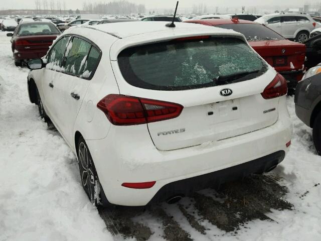 KNAFZ5A37G5647267 - 2016 KIA FORTE SX WHITE photo 3