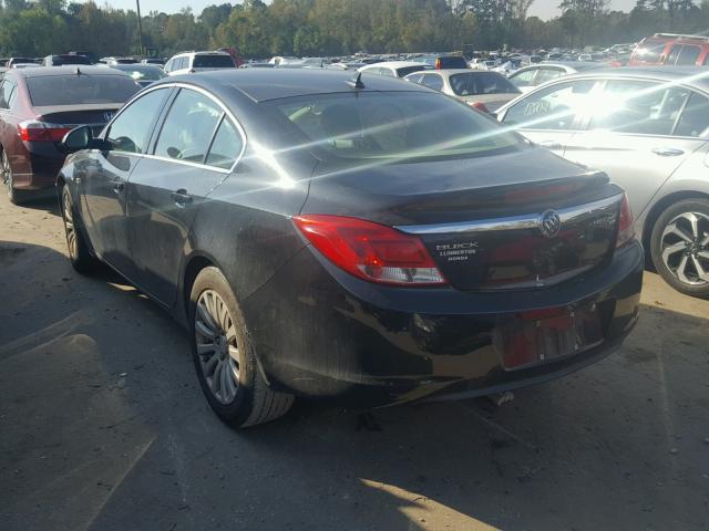 W04GP5EC1B1026799 - 2011 BUICK REGAL CXL BLACK photo 3