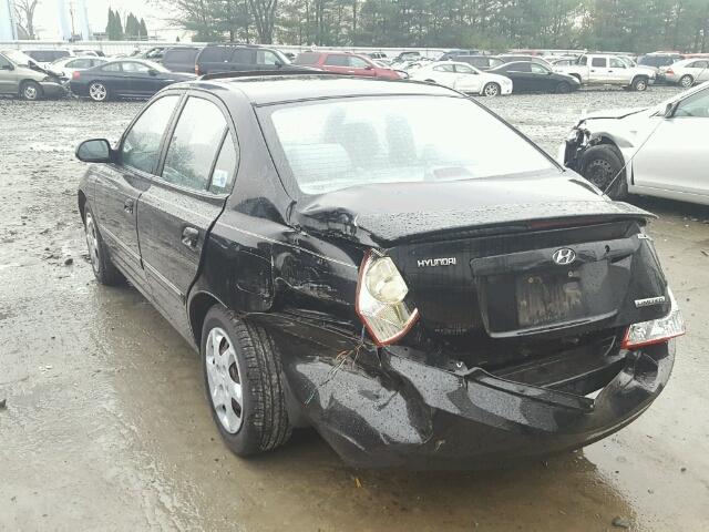 KMHDN46D36U326067 - 2006 HYUNDAI ELANTRA GL BLACK photo 3