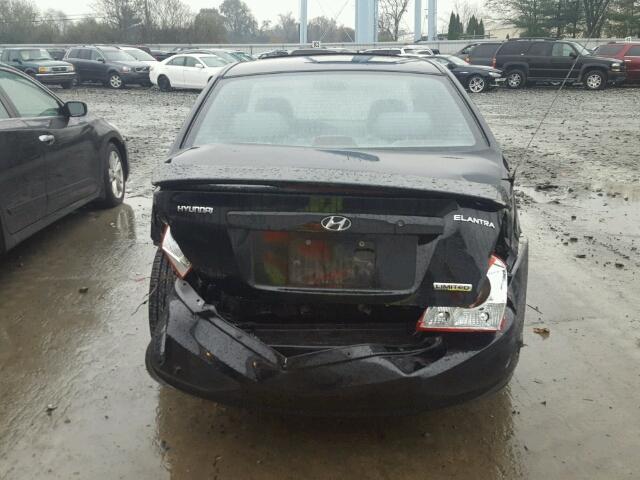 KMHDN46D36U326067 - 2006 HYUNDAI ELANTRA GL BLACK photo 9