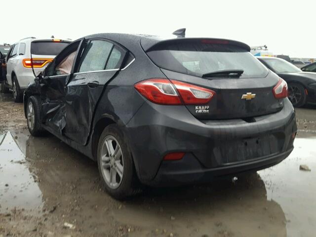 3G1BE6SM8HS530517 - 2017 CHEVROLET CRUZE LT BLACK photo 3