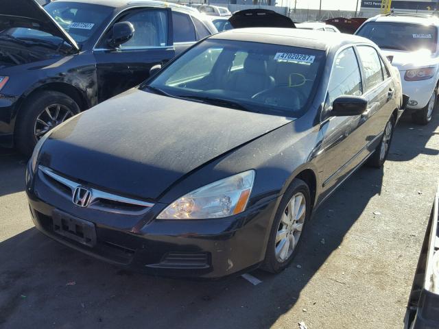 1HGCM66567A072799 - 2007 HONDA ACCORD EX BLACK photo 2