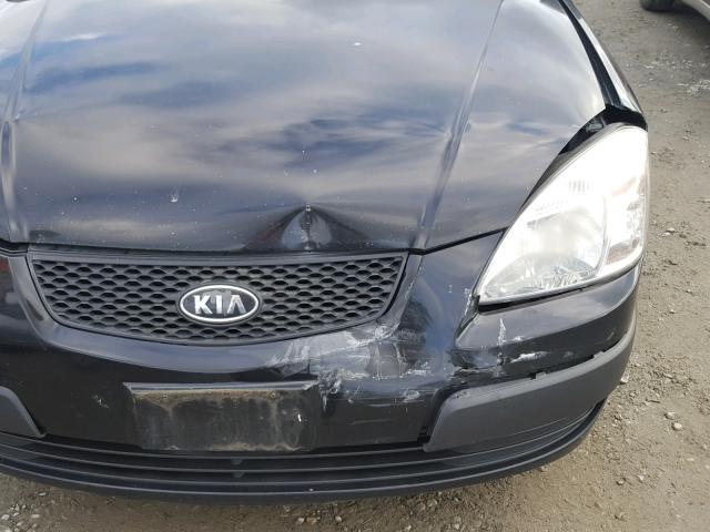 KNADE123366147352 - 2006 KIA RIO BLACK photo 9