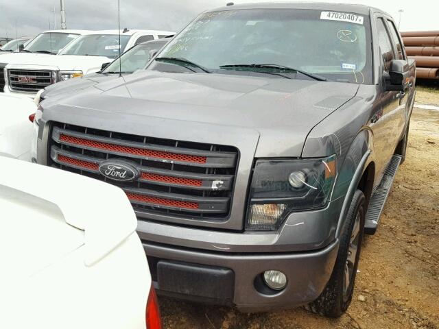 1FTFW1CF6EKD98938 - 2014 FORD F150 SUPER GRAY photo 2