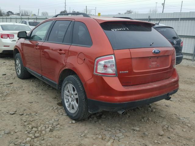 2FMDK49CX7BB38407 - 2007 FORD EDGE SEL P ORANGE photo 3