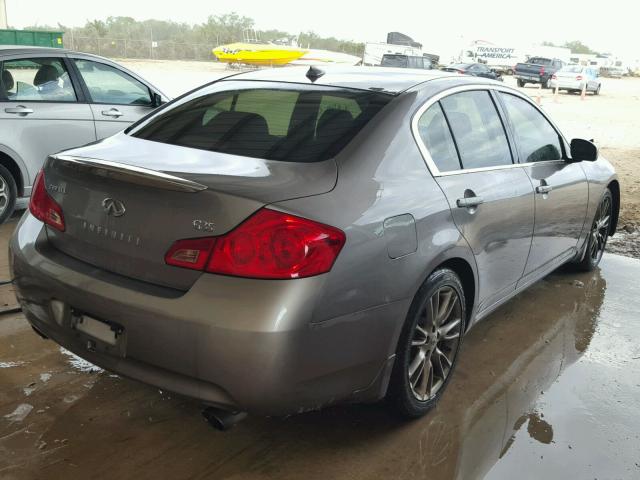 JNKBV61E88M226099 - 2008 INFINITI G35 GRAY photo 4