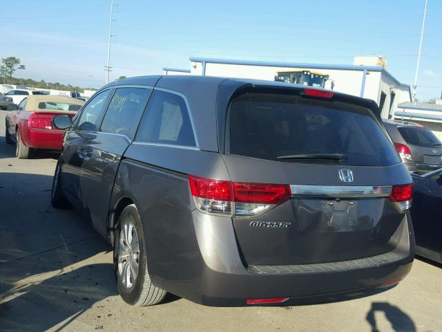 5FNRL5H62FB102608 - 2015 HONDA ODYSSEY EX GRAY photo 3