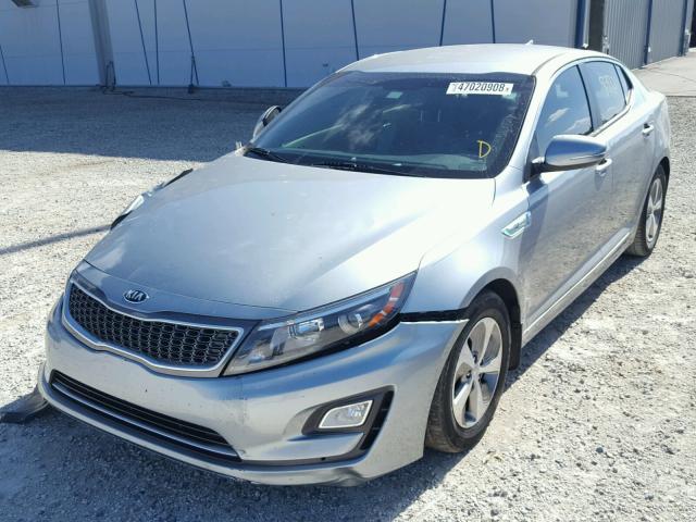 KNAGM4AD7E5075751 - 2014 KIA OPTIMA HYB SILVER photo 2