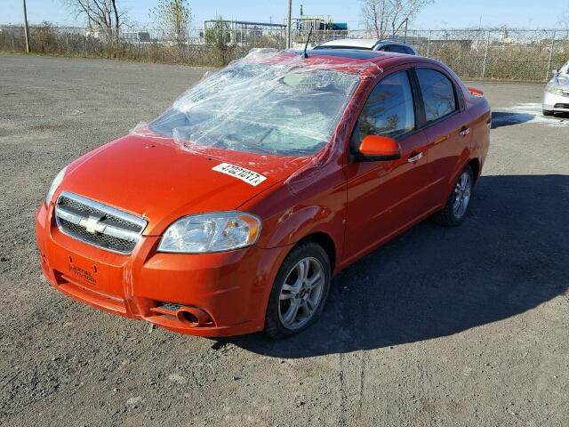 3G1TX55EX9L122982 - 2009 CHEVROLET AVEO LT ORANGE photo 2