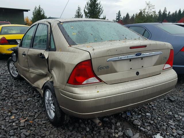 1FAFP3832YW313815 - 2000 FORD FOCUS ZTS GOLD photo 3