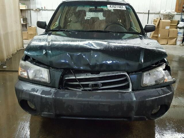 JF1SG63655H700554 - 2005 SUBARU FORESTER 2 GREEN photo 9