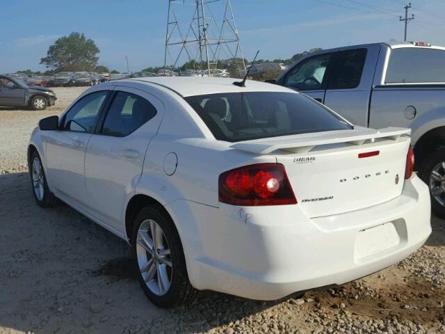 1B3BD1FG9BN514041 - 2011 DODGE AVENGER MA WHITE photo 3