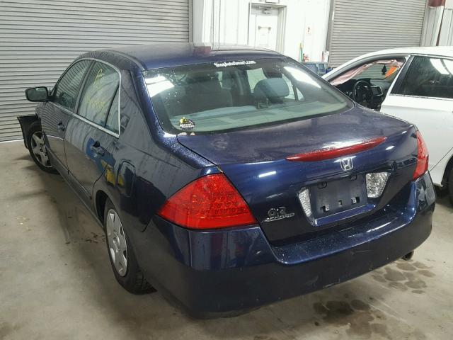 3HGCM56406G709509 - 2006 HONDA ACCORD LX BLUE photo 3