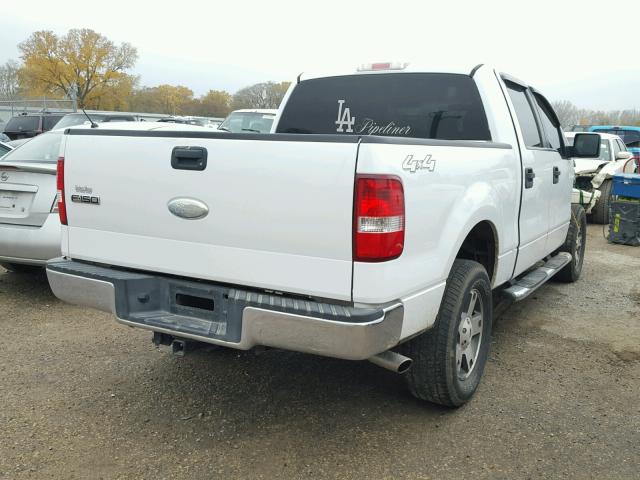 1FTPW14VX7KC30913 - 2007 FORD F150 SUPER WHITE photo 4