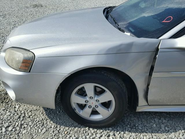 2G2WP552061282526 - 2006 PONTIAC GRAND PRIX SILVER photo 9