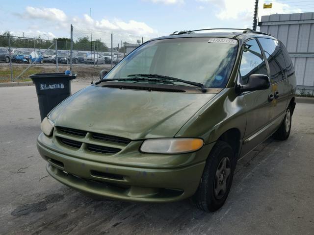 2B4GP2535YR770539 - 2000 DODGE CARAVAN GREEN photo 2