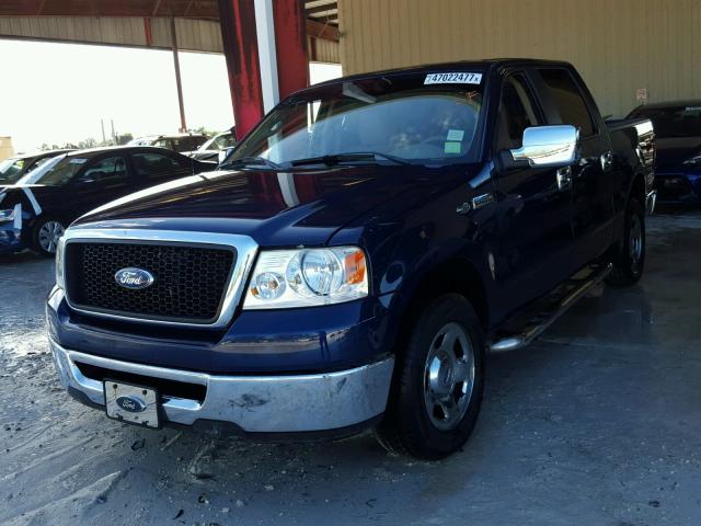 1FTPW12V97FB00195 - 2007 FORD F150 SUPER BLUE photo 2