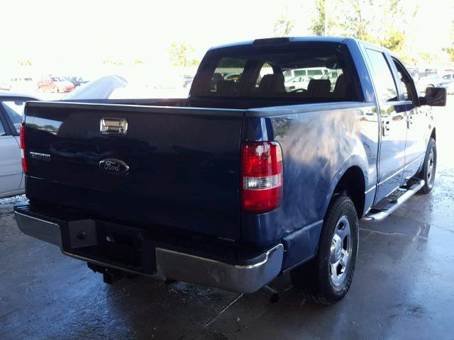 1FTPW12V97FB00195 - 2007 FORD F150 SUPER BLUE photo 4