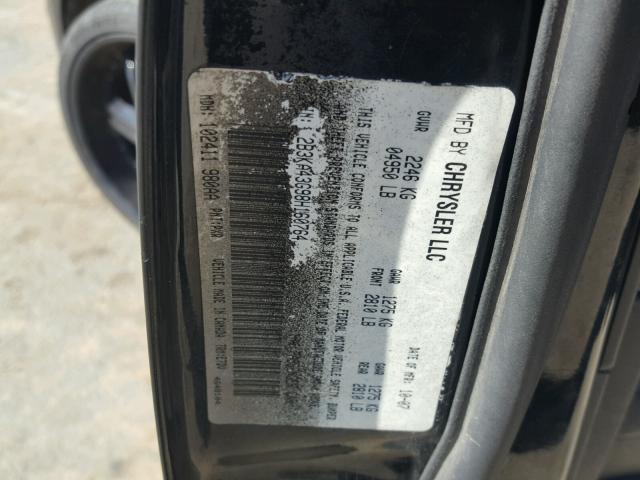 2B3KA43G98H160764 - 2008 DODGE CHARGER BLACK photo 10