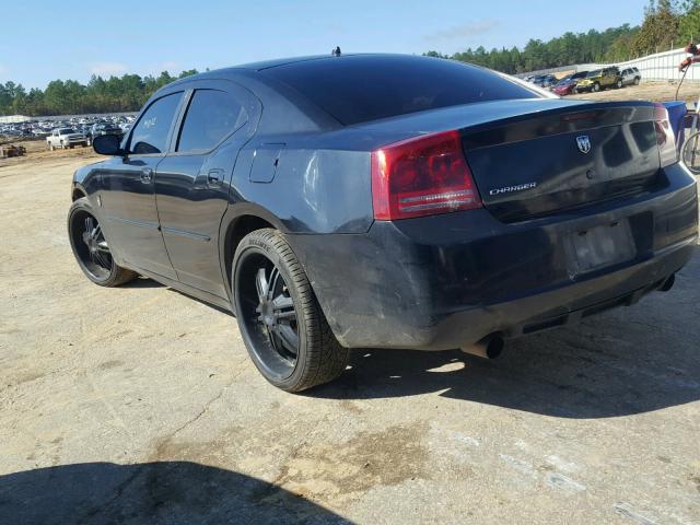 2B3KA43G98H160764 - 2008 DODGE CHARGER BLACK photo 3