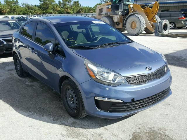 KNADM4A38G6699369 - 2016 KIA RIO LX BLUE photo 1