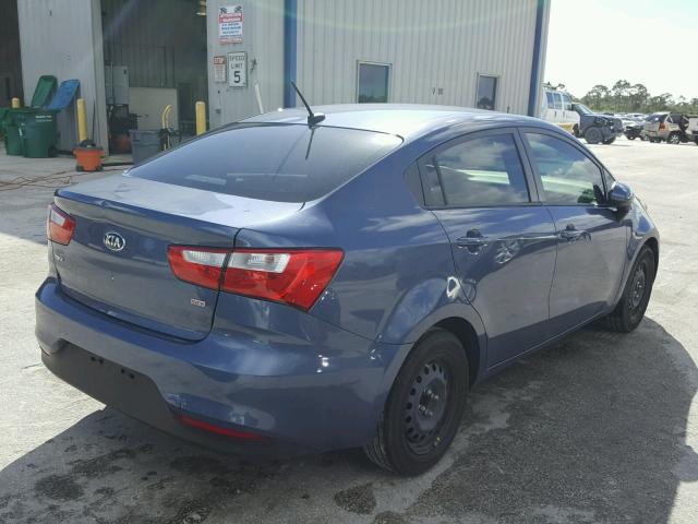 KNADM4A38G6699369 - 2016 KIA RIO LX BLUE photo 4