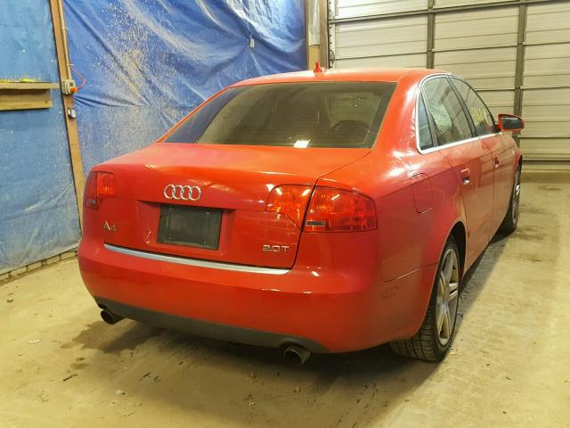 WAUDF78E97A210588 - 2007 AUDI A4 2.0T QU RED photo 4