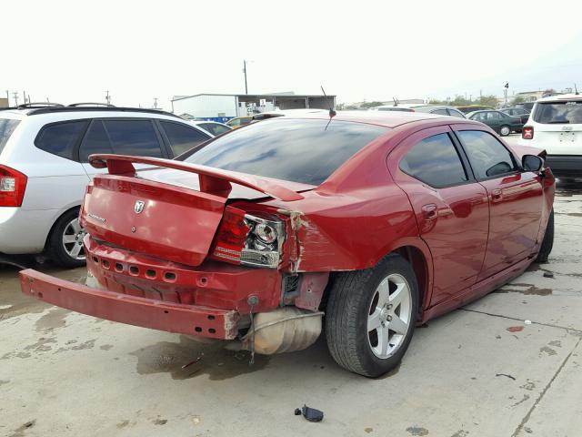 2B3KA43R58H162867 - 2008 DODGE CHARGER RED photo 4