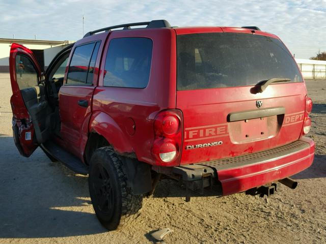 1D4HB48D34F116536 - 2004 DODGE DURANGO SL RED photo 3