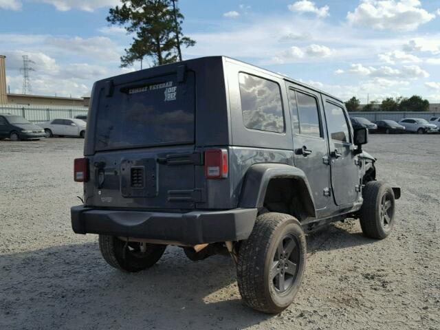 1J4GA59188L604095 - 2008 JEEP WRANGLER U GRAY photo 4