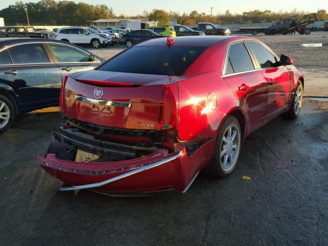 1G6DJ577890138531 - 2009 CADILLAC CTS RED photo 4