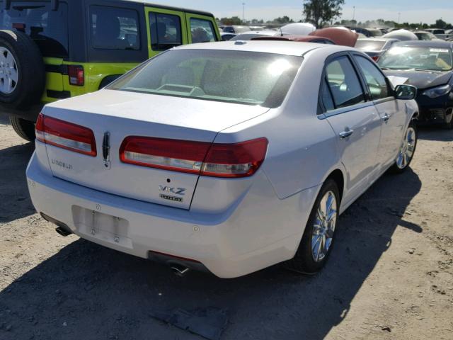 3LNDL2L31BR756865 - 2011 LINCOLN MKZ HYBRID WHITE photo 4