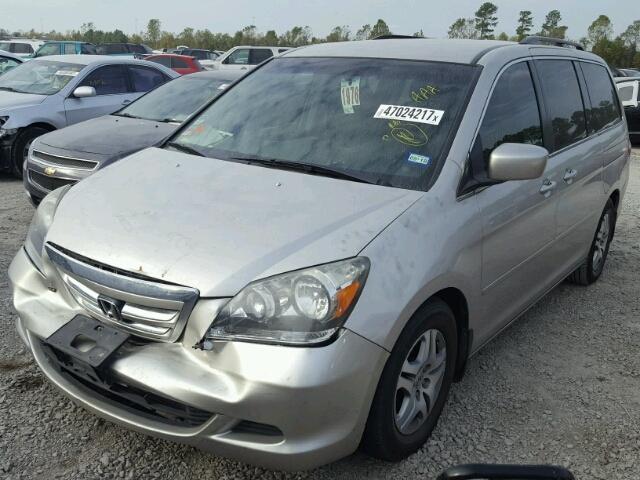 5FNRL38466B440502 - 2006 HONDA ODYSSEY EX SILVER photo 2