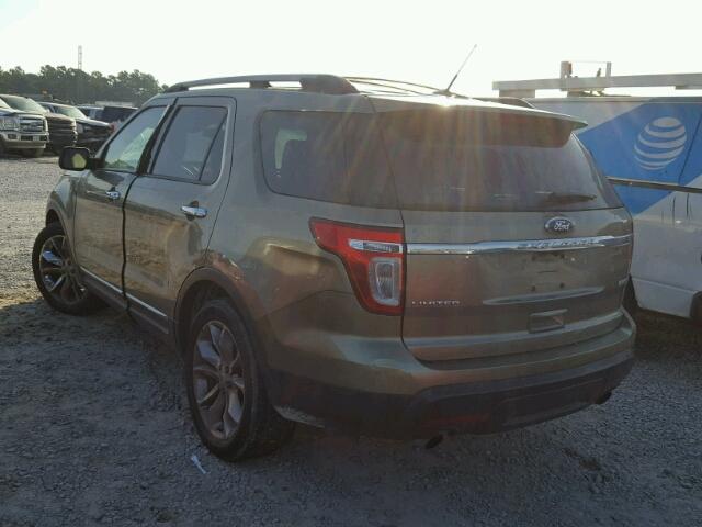 1FMHK7F98CGA01075 - 2012 FORD EXPLORER L GREEN photo 3