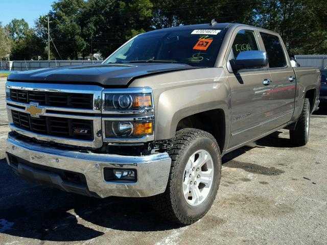 3GCUKSEC7EG175729 - 2014 CHEVROLET SILVERADO BROWN photo 2