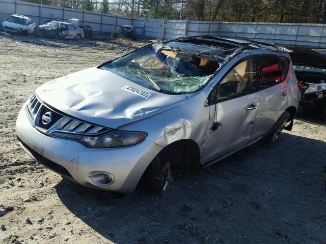 JN8AZ18W19W213952 - 2009 NISSAN MURANO S SILVER photo 2