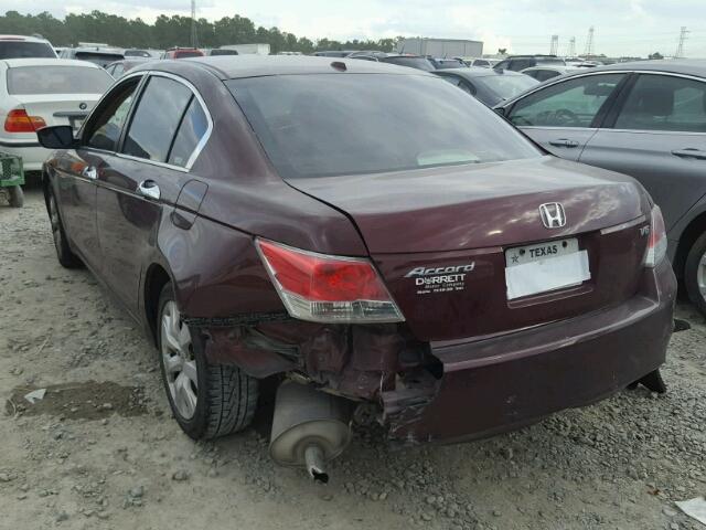 1HGCP36818A083386 - 2008 HONDA ACCORD EXL PURPLE photo 3