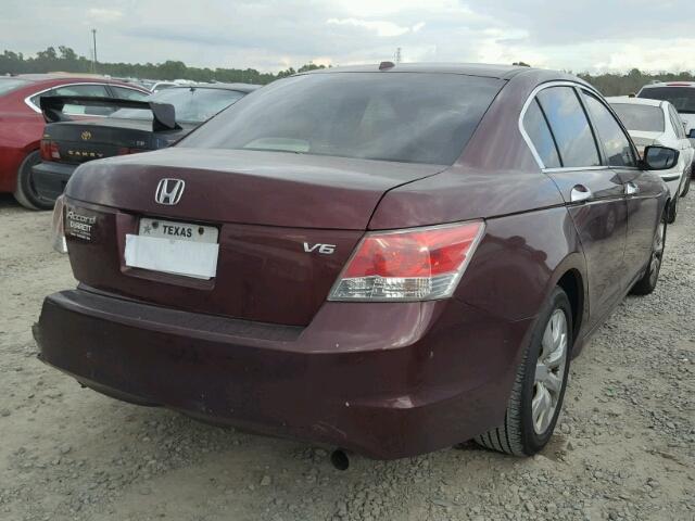 1HGCP36818A083386 - 2008 HONDA ACCORD EXL PURPLE photo 4