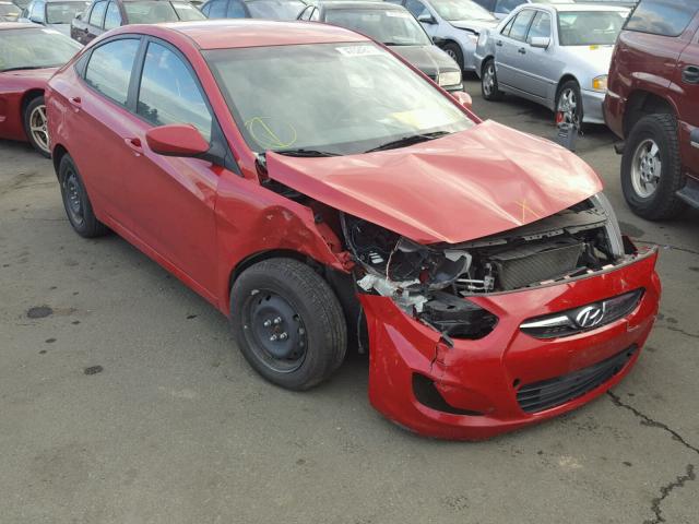 KMHCT4AE2EU662941 - 2014 HYUNDAI ACCENT GLS RED photo 1