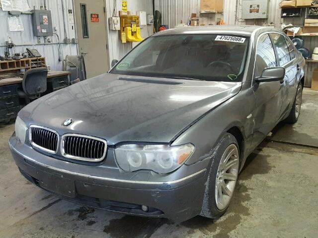 WBAGN63524DS53696 - 2004 BMW 745 LI GRAY photo 2