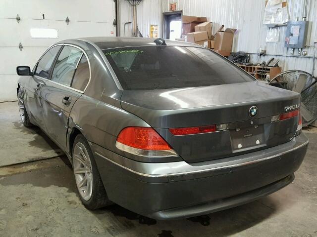 WBAGN63524DS53696 - 2004 BMW 745 LI GRAY photo 3