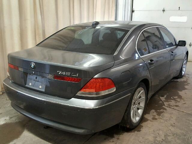 WBAGN63524DS53696 - 2004 BMW 745 LI Մոխրագույն լուսանկար 4