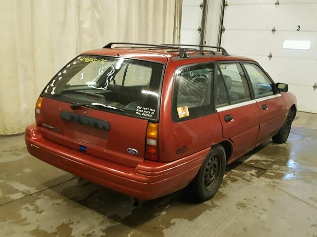 1FAPP15J4PW328195 - 1993 FORD ESCORT LX RED photo 4