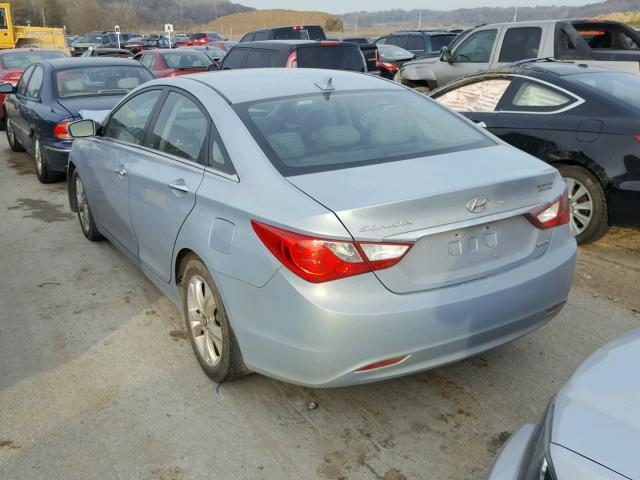 5NPEC4AC0BH023863 - 2011 HYUNDAI SONATA SE BLUE photo 3