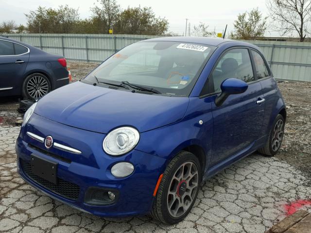 3C3CFFBR5DT661160 - 2013 FIAT 500 SPORT BLUE photo 2